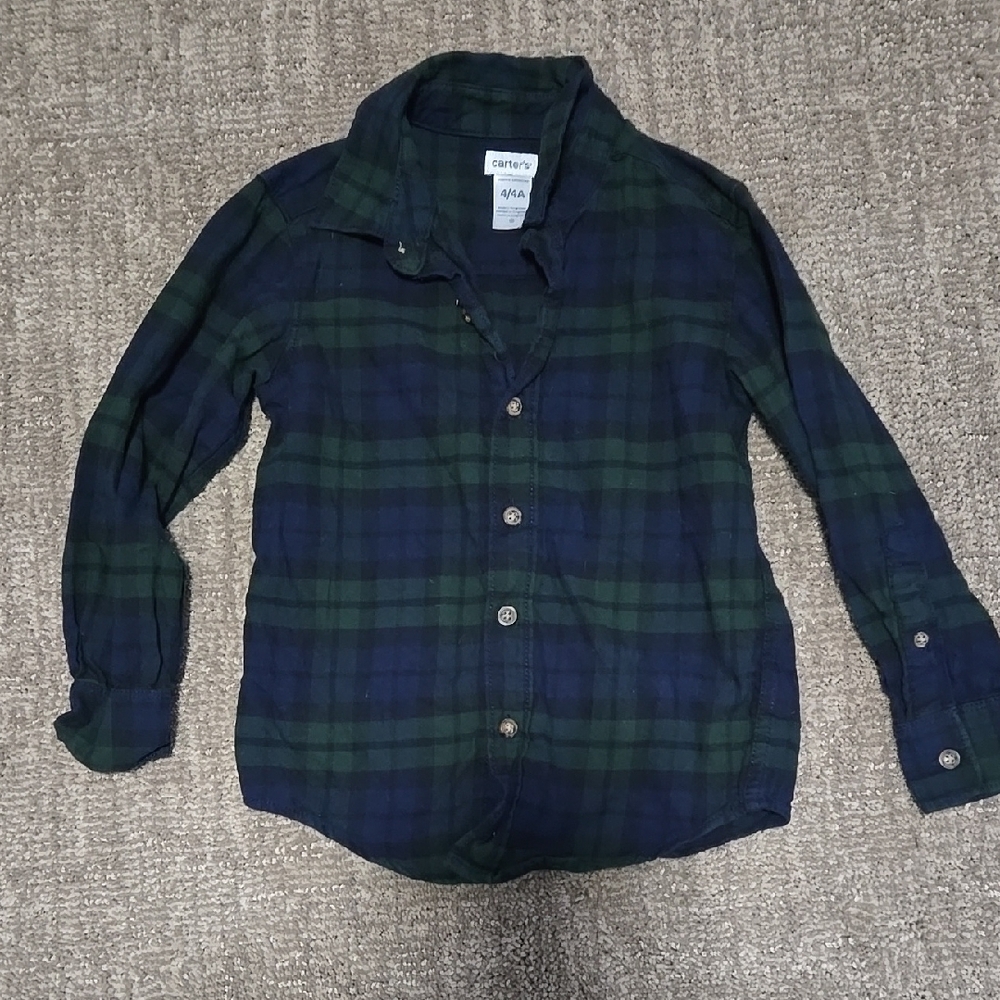 Plaid Button-Up Shirt